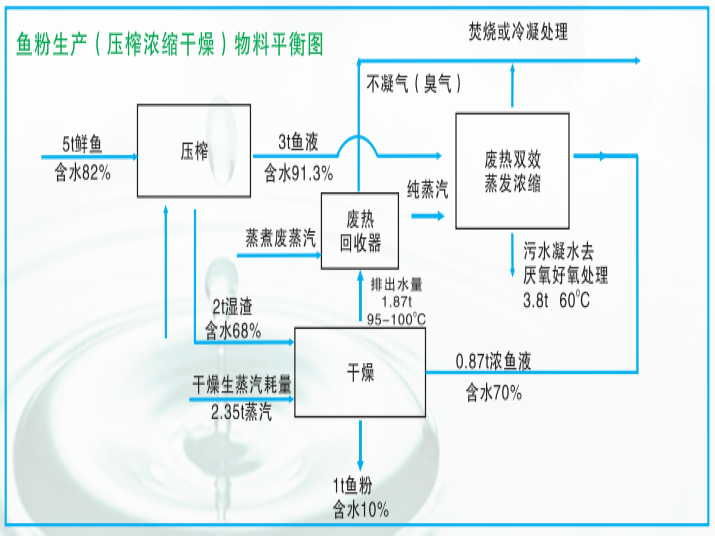 魚(yú)粉生產(chǎn)(壓榨-廢熱濃縮-干燥)節(jié)能技術(shù)改造方案